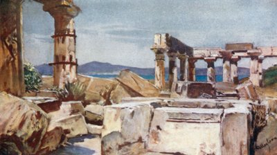 エギナ島のアテナ神殿 作： John Fulleylove